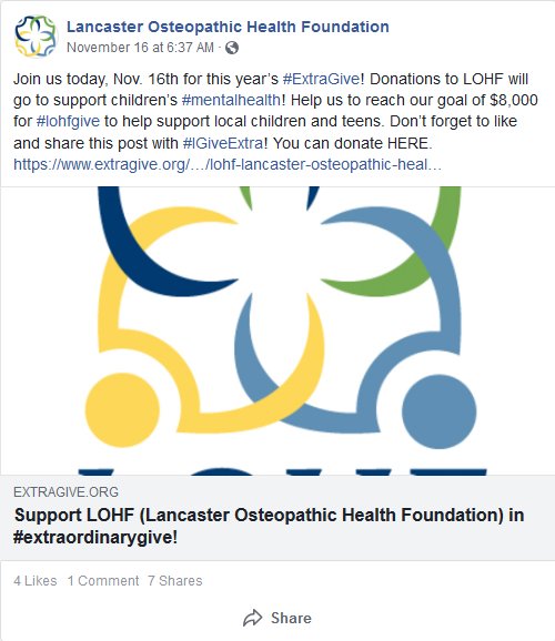 tsplack1's tweet photo. A big thanks to @lohforg for sharing our content piece for #ExtraGive! @Josephg23703457, @MILLER_lite29, and I worked hard to support this organization and we are grateful for this opportunity. We wish the best of success in improving children's mental health! #engl318mu #drpgame https://t.co/CPNXvMQodT