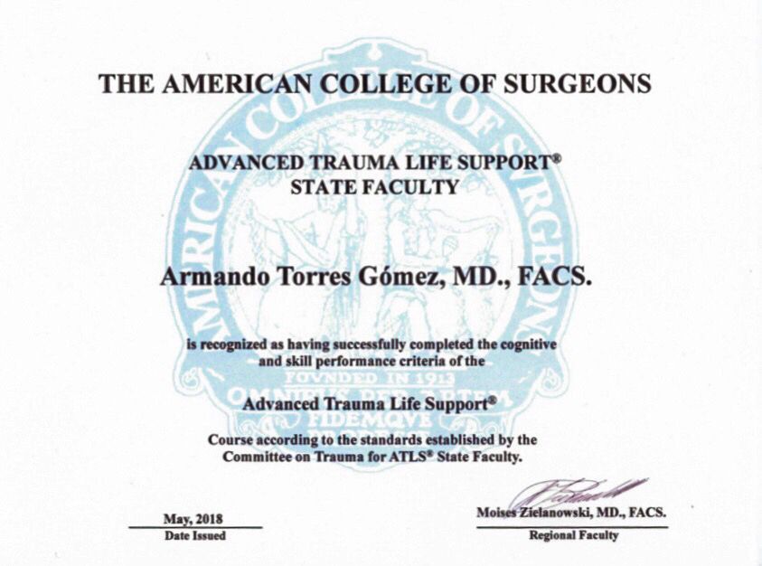 Gracias por la confianza depositada en mi al nombrarme State Faculty. Es una gran responsabilidad. <a href="/FACS_MEXICO/">FACS MÉXICO</a>