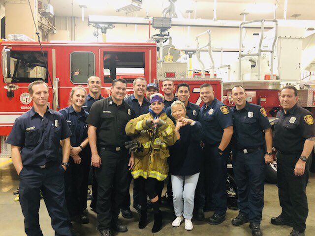 LAFDChief's tweet photo. Our fire station doors are always open for a visit and we thank @ladygaga for dropping by FS 27 in the heart of Hollywood. Glad to know she has our back. https://t.co/SVF0Zgu3X3