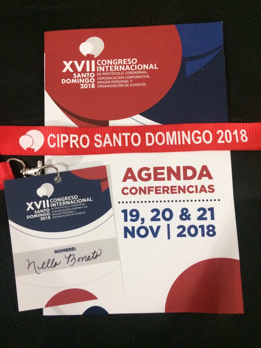 murrusha's tweet photo. #YaAcreditada #VenezuelaPresente🇻🇪 #CIPROSANTODOMINGO18 @CongProtocolo #HotelElEmbajador @anprocep @AttacheSC #AttacheSC @cifodepattache #CifodepAttache @nbstudioattache #NBStudioAttache @CoachingEventos #CoachingEventos @coachingdanza #CoachingDanza https://t.co/HlybZ3EvB5
