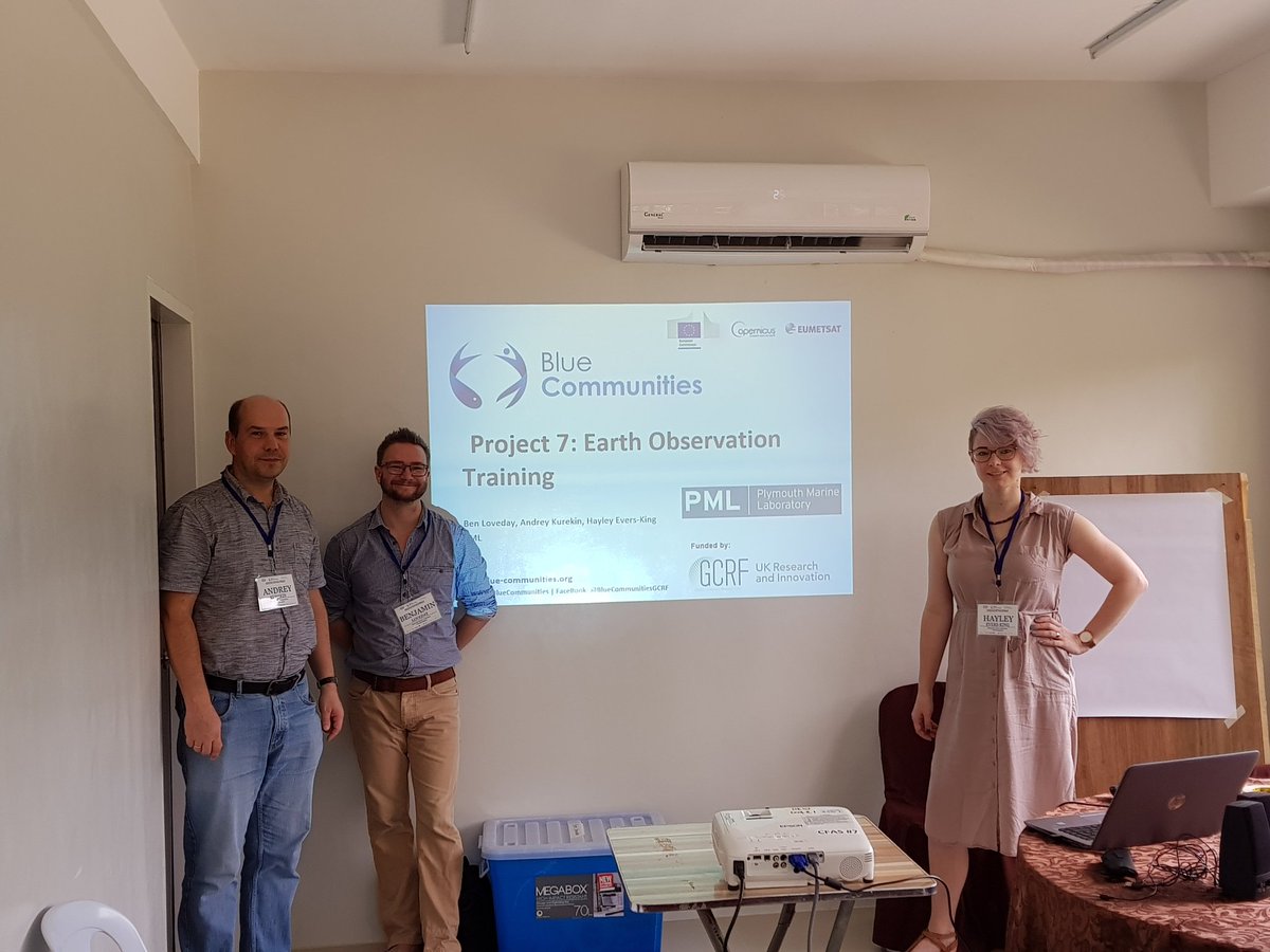 Ready for day 1 of @BlueCommunities #training for #earthobservations by @HayleyEversKing @brloveday & Andrew Kurekin of @PlymouthMarine hosted by #WPU in Puerto Princesa