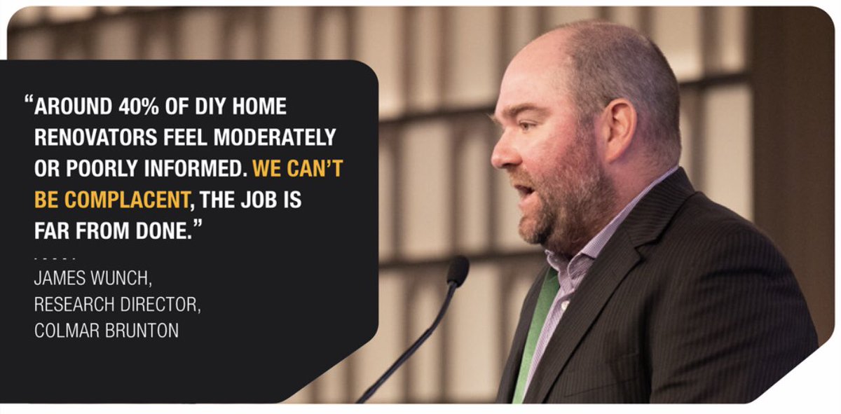 AsbestosSafety's tweet photo. Colmar Brunton’s James Wunch presented the findings of the third national asbestos awareness survey at #2018ASEAconference . This will help guide behaviour change, particularly in the home renovation sector. #2018ASEACONF https://t.co/snJwg7j3q1