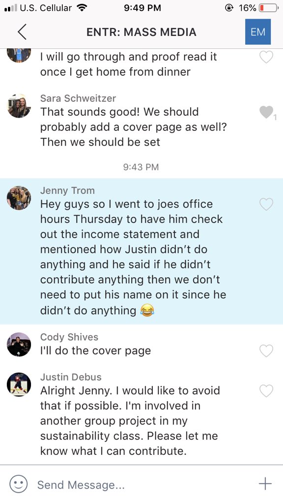 TromJenny's tweet photo. Gotta love group projects 😂 https://t.co/rU341PshK9