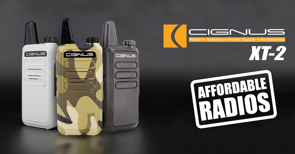Get the new Cignus XT-2!
Affordable Two-Way Radios available in 3 exciting &amp; trendy colors! 💯 #Cignus #TwoWayRadioRedefined #OscarKilo #AffordableRadios
