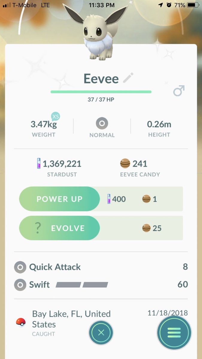 JMichaelGlass's tweet photo. Wanted to share that Shiny Eevee is still in the game #pokescience ⁦@PokemonGo_Radio⁩ https://t.co/21CmlvI1zv