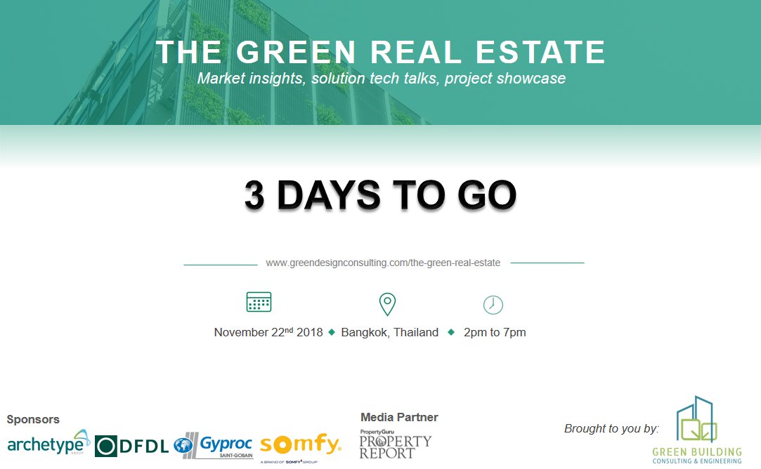 AlbGreenbkk's tweet photo. 3 days to go and a just a couple of seats left. If you do not have your seat yet, make sure you grab your ticket to join our group of forward thinking professionals shaping the #green, #smart, "healthy future of #Thailand and #ASEAN #realestate. Tickets: https://t.co/qfaFD2r9EW https://t.co/OXYMDZ2pkI