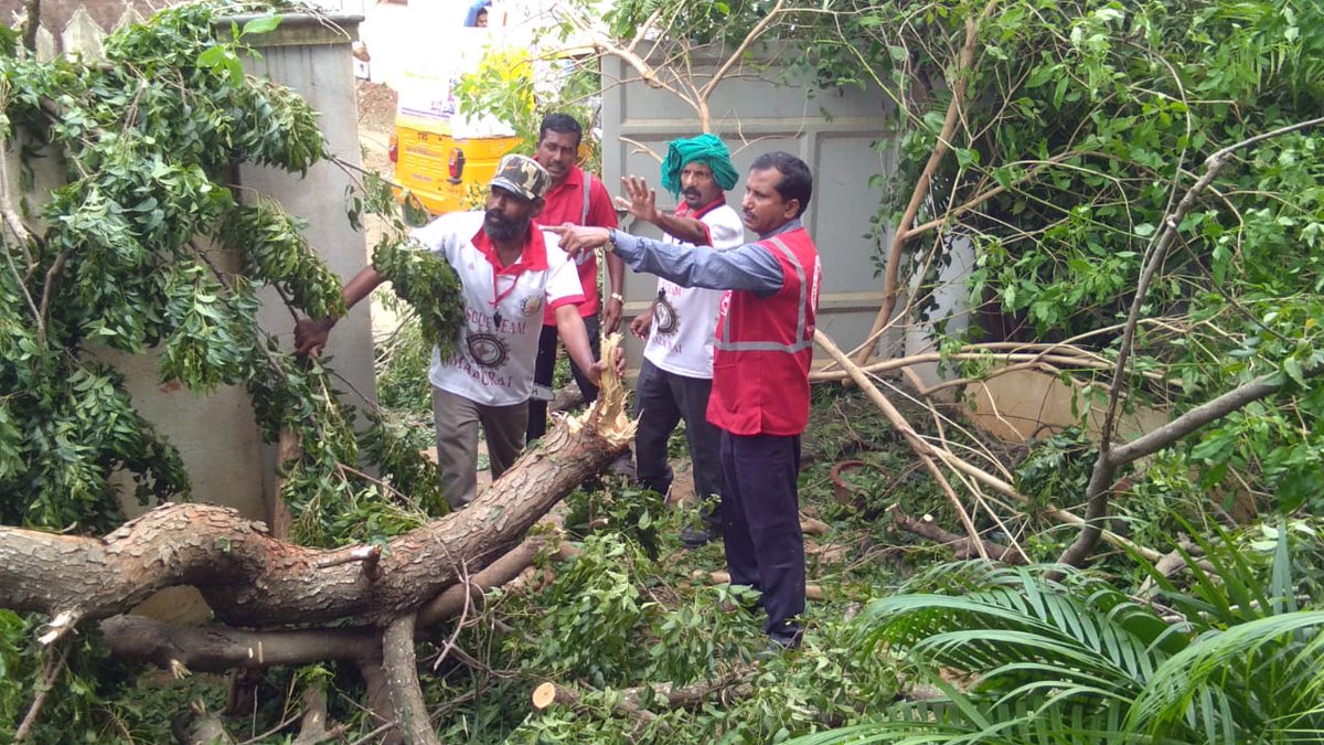 tnsdma's tweet photo. Roadblocks are cleared in #CycloneGaja affected areas of Chintamani - Thalainayur taluk by volunteers of @IndianRedCross #CycloneGajaUpdates சேதமடைந்த சாலைகள் சீரமைப்பு போர்க்கால அடிப்படையில் நடை பெற்று வருகின்றது. https://t.co/bptoWlNK9Z