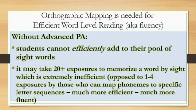 AmyMcGovern1's tweet photo. Understanding Orthographic Mapping &amp; advanced PA leads to an expanded understanding of what it takes to create a sight word. https://t.co/axW3p6PzqQ @reading_league https://t.co/LiOoZ72D9S