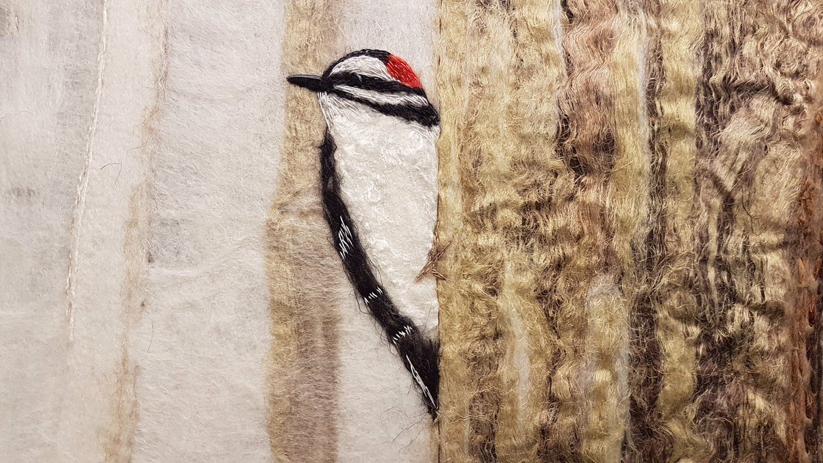 sarahrums's tweet photo. The Sounds of Spring by Rahola | Drdul @craftnovascotia #designercraftshow #beautifullocalhandmade #fineart #fibreart https://t.co/zocqRtFcmj