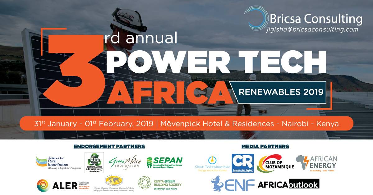 Cleantechhubng's tweet photo. The 3rd annual #Power #Tech #Africa will be identifying the potentials of renewable energy sources in the Sub-Saharan Regions.
To register, please click on the link below
https://t.co/6MI448ocha
#renewables #offgrids #minigrids #cleanenergy
@BricsaConsultin https://t.co/TW7TgCBYRR