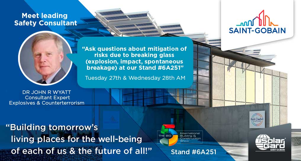SolarGardME's tweet image. @solargard @Big5Exhibition, DUBAI 26 - 29 November 2018!

➡️ Meet JOHN R WYATT, one of the leading safety consultants in Europe and Middle East!
Book an appointment today: bit.ly/Big5-DrWyatt

➡️ Register Free Entry: thebig5.me/the-big5.html
Welcome @saintgobain booth #6A251