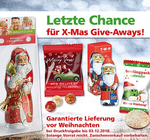 WerbeDirect's tweet image. Bestellen Sie noch bis einschließlich 03.12.18* den #Gubor #Weihnachtsmann, #3er #Lindor #Pralinés im Tütchen,  #Lebkuchenschmaus oder #Lindt &amp;amp; #Sprüngli #Weihnachtsmann und streuen Sie Werbewirkung, die bis in neue Jahr anhält.
57127.seu1.cleverreach.com/m/7196383/