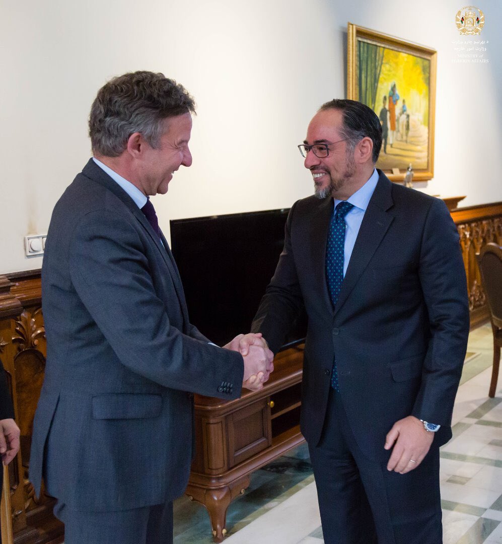 Salahuddin Rabbani (@SalahRabbani) on Twitter photo 2018-11-19 10:28:38 Had a very good meeting with the Special Representative of Germany for Afghanistan & Pakistan, Ambassador @PotzelMarkus today @mfa_afghanistan. Discussed bilateral issues, peace process, Geneva Conference & the preparations for the upcoming presidential elections. @GermanyinAFG. Had a very good meeting with the Special Representative of Germany for Afghanistan & Pakistan, Ambassador @PotzelMarkus today @mfa_afghanistan. Discussed bilateral issues, peace process, Geneva Conference & the preparations for the upcoming presidential elections. @GermanyinAFG.