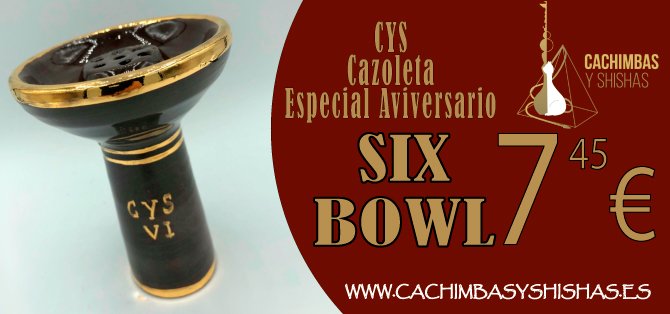 Nos volvemos locos con un 50% de descuento en nuestra cazoleta CyS Six Bowl. Por tan solo 7,45€ en Cachimbas y Shishas¡No te lo pienses mucho que no llegas a tiempo! Más info y comprar: cachimbasyshishas.es/es/2161-cys-si… ¡Stock limitado! COMPARTE y otros te lo agradecerán :)