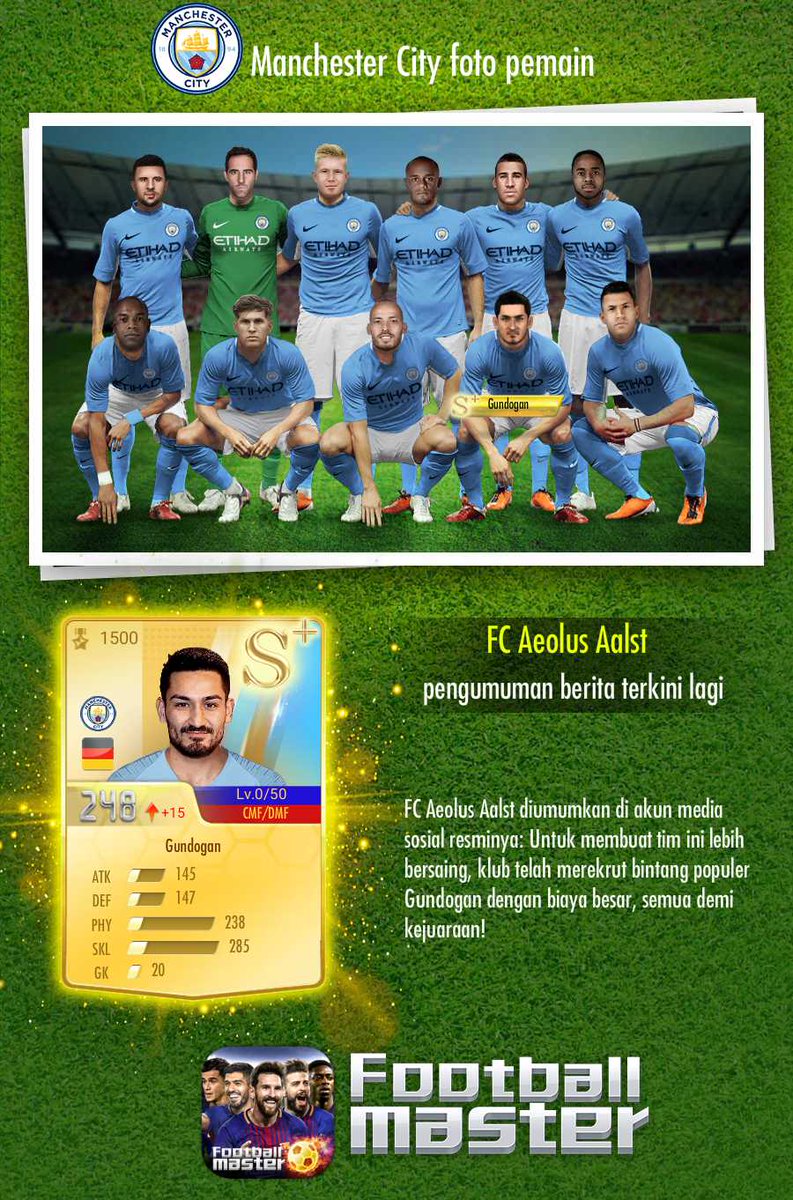 dwan000's tweet photo. FC Aeolus Aalst  pengumuman berita terkini lagi
FC Aeolus Aalst diumumkan di akun media sosial resminya: Untuk membuat tim ini lebih bersaing, klub telah merekrut bintang populer Gundogan dengan biaya besar, semua demi kejuaraan! https://t.co/HYv7aJDrt5