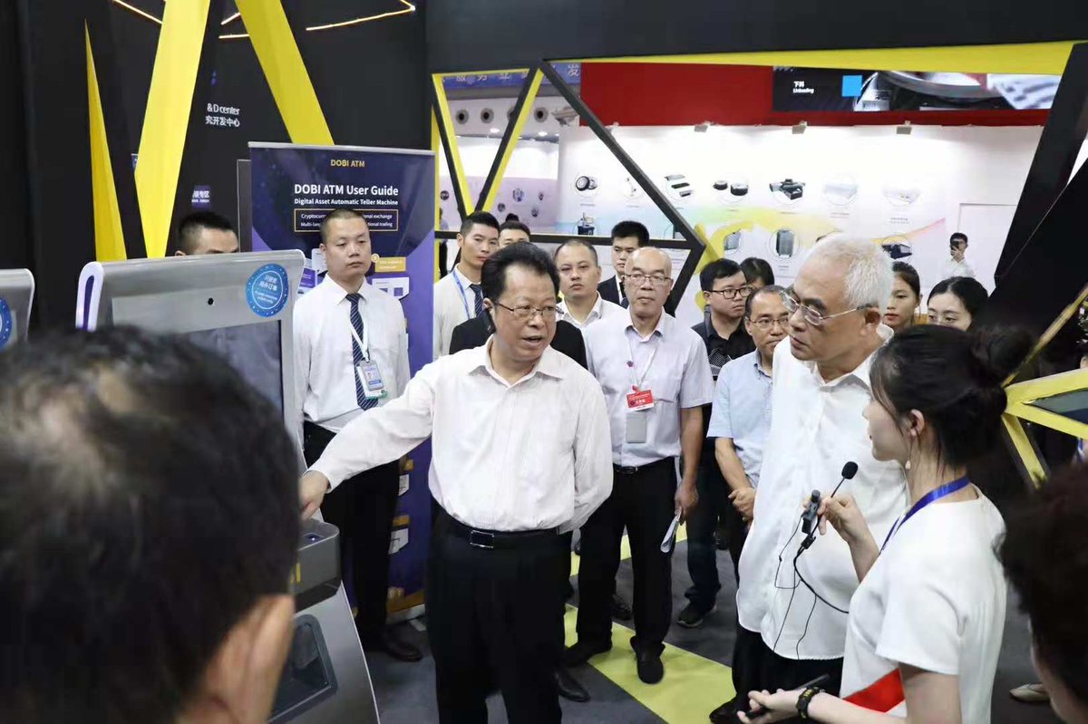 AtmDobi's tweet image. #DOBIATM  Government officials visited @atmdobi  during  2018 China Hi-Tech Fair. Secretary of Shenzhen Committee for Discipline Inspection, President of the Russian Federation Tatarstan, Swedish diplomat team and other well-known IT Giants also presented. #fintech #Blockchain