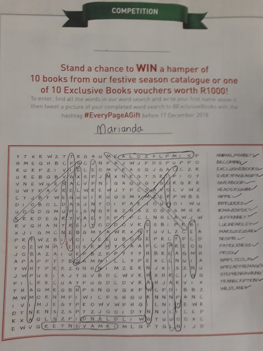 Marilisiousness's tweet photo. @ExclusiveBooks #EveryPageAGift https://t.co/gNEh6D1cJK