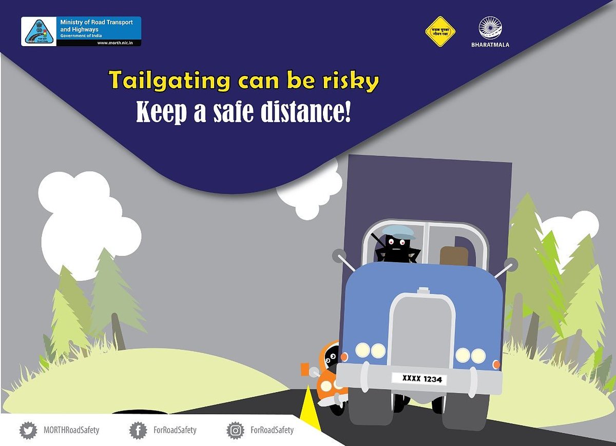 MORTHIndia's tweet photo. Be safe!
#SadakSurakshaJeevanRaksha https://t.co/PK2VRzn4vN