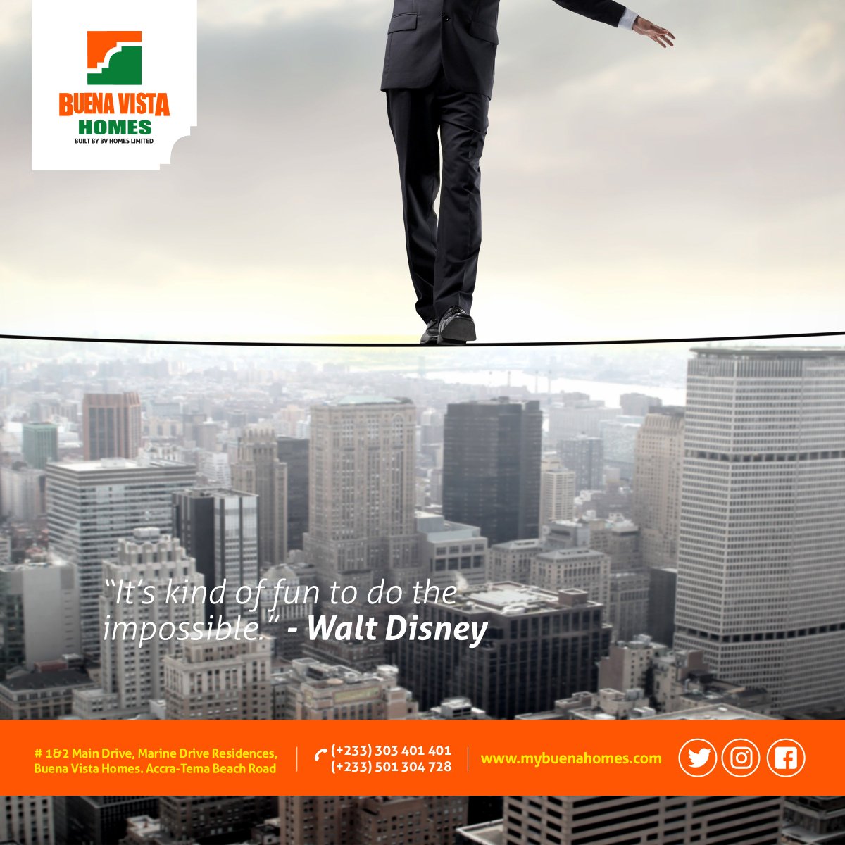 mybuenahomes's tweet photo. “It’s kinda fun to do the impossible.” - Walt Disney
It really is an amazing feeling when you do the impossible. 🤩🤩😎
#buenavistahomes #mybuenahomes #newweek #goodmorning #WaltDisney #Accra #instawork #apartments #action #letsdoit #beinspired #striveforfun #dotheimpossible https://t.co/uDUbSczznO