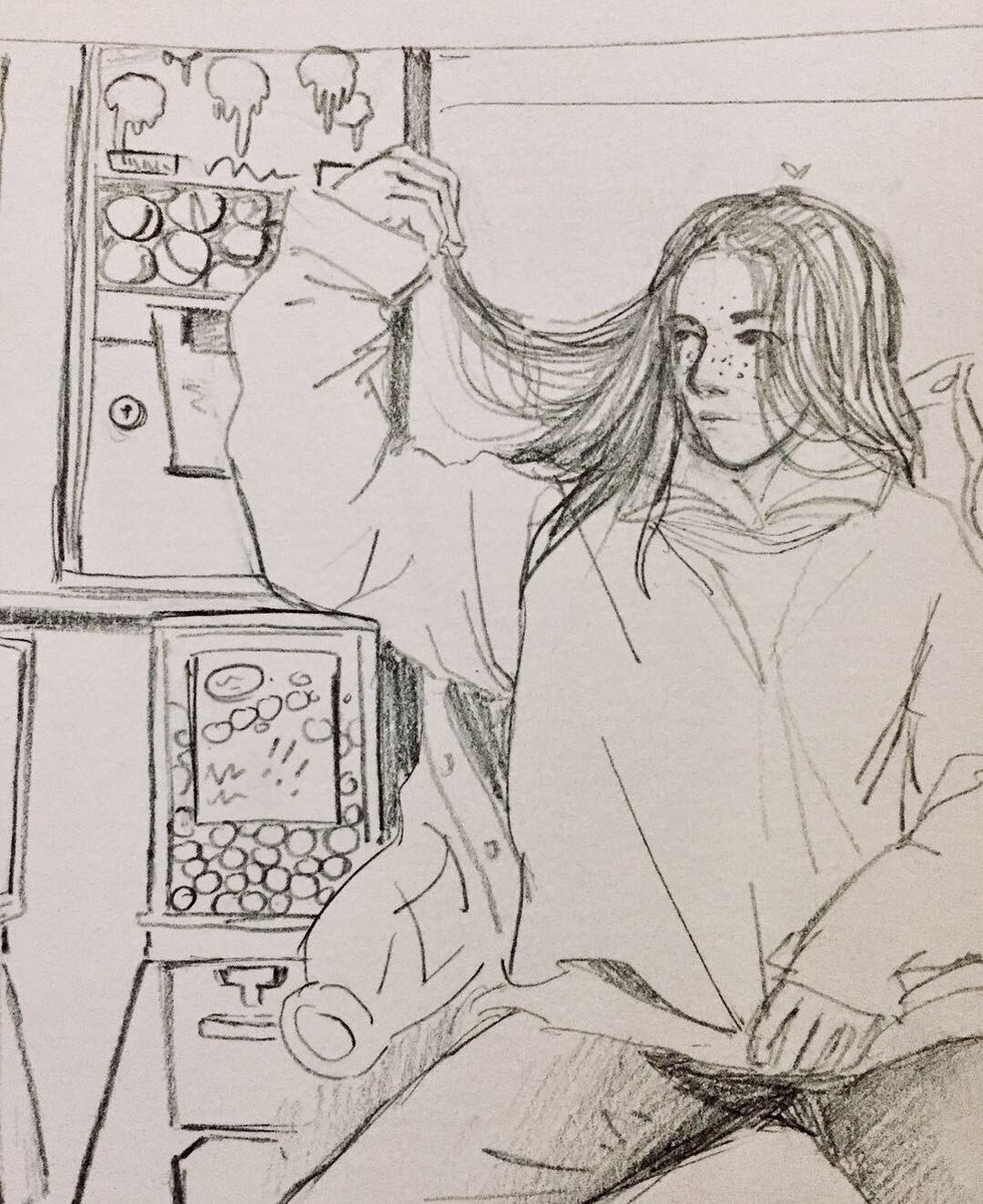 iSweatALot's tweet photo. Found a pic of billie eilish, drew thhe pose and clothing bc iT loOKed coOL. Anyway, where my no neck hoes at https://t.co/RewHhMP78I