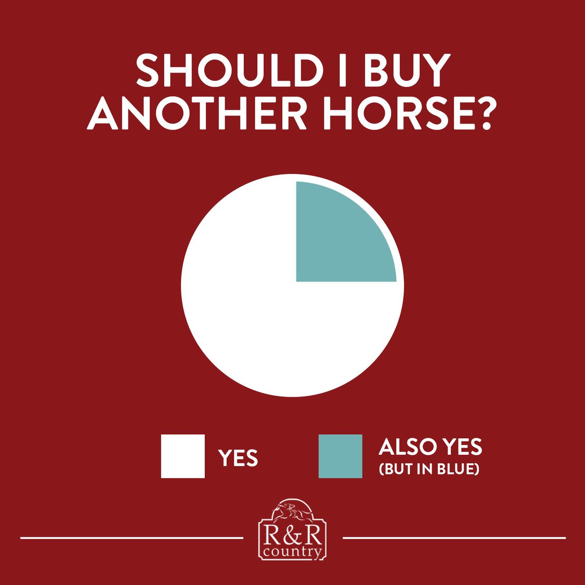 Well, that settles it then! 🐴