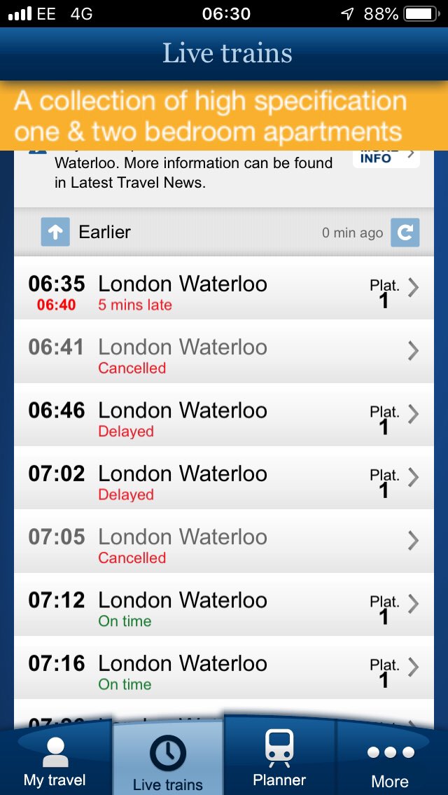 kamil_malec's tweet photo. @southwestrains welcomes us in a new week with cancelations &amp; delays, your recent performance is worst than poor !!! https://t.co/jAaVPyxGkl