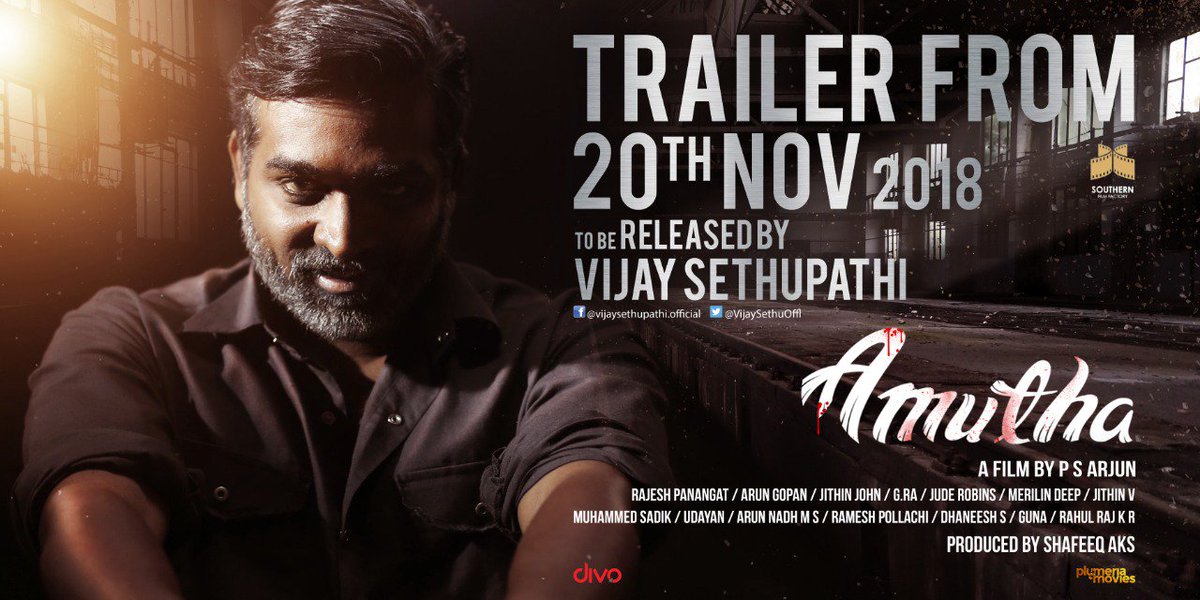 Aadhi_Shan's tweet photo. #VijaySethupathi will be releasing the trailer of my debut movie, #Amutha
@Aadhi_Shan #aadhishan #Tamilcinema #TamilNadu #tamilnews #VijaySethupathi #chennai #kochi #Sarkar #Vijay #BlockBusterSarkar #psarjun #southernff #southernfilmfactory https://t.co/szqpUv4AVW