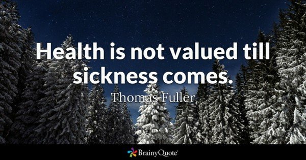 SupportSeeker2's tweet photo. #Health is not valued till sickness happens.. true.. feeling #sicktoday! https://t.co/iHpDPyHkHv