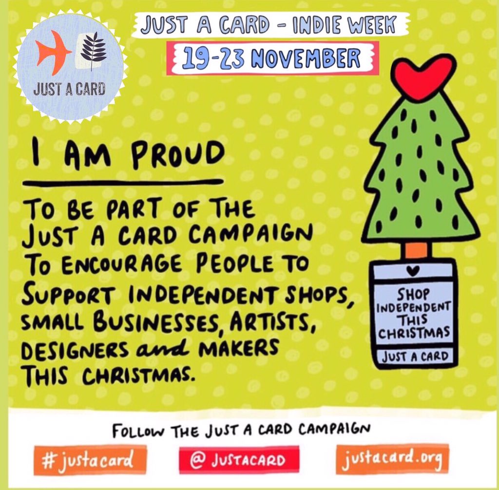 Squeeeee! Just a Card Indie Week is here! Head on over to our insta to take part in our five day challenge and raise awareness about the importance of supporting small! instagram.com/justacard?utm_…
