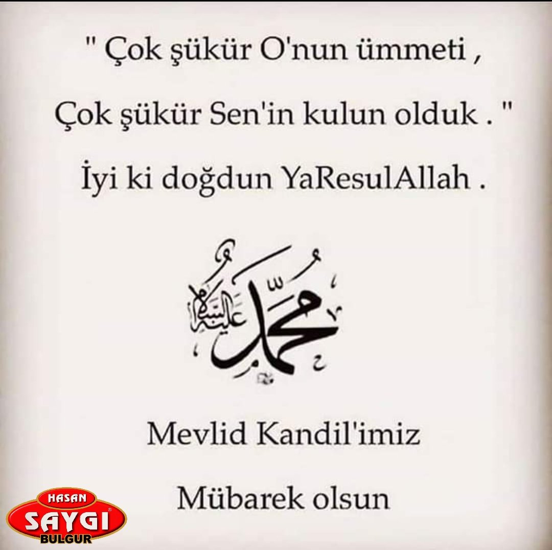 Mevlid Kandiliniz Mübarek Ömrümüz Hak yolunda bereketli olsun inşALLAH...

#MevlidKandili