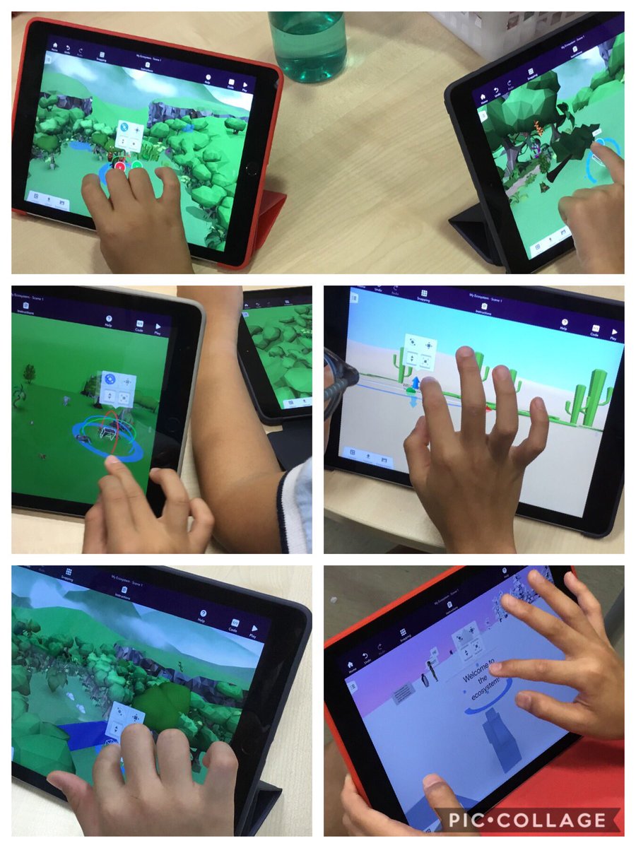 Ss using @cospaces_edu to demonstrate their understandings of ecosystems. Creating their own virtual ecosystems to share with parents using VR headsets as part of our Y4 Learning Journey. Thanks for your help @FredericYUE #VSAHKG @vsahkg_Y4 #sharingtheplanet