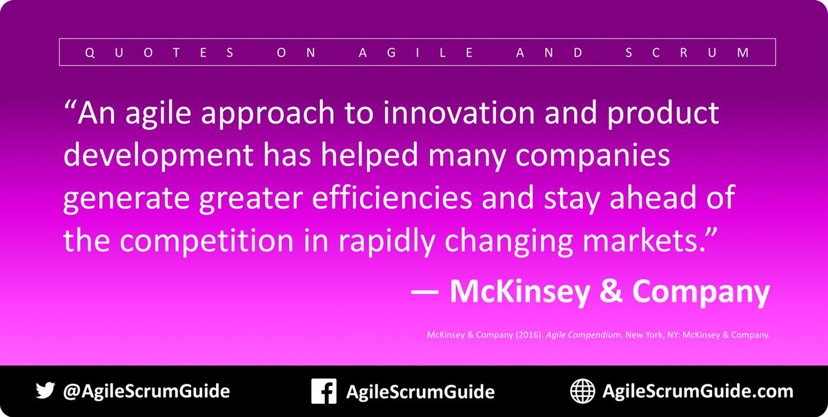 AgileScrumGuide's tweet photo. โAn agile approach to innovation and product development has helped many companies generate greater efficiencies and stay ahead of the competition in rapidly changing markets.โ
โ McKinsey & Company
#agile #tech #innovation #product #productdevelopment #adapt #changingneeds https://t.co/Urz7sUqyiq