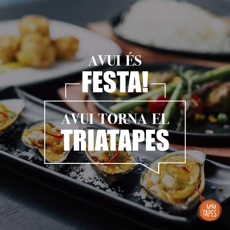 triatapes's tweet photo. Avui estem de celebració, avui comença la nova edició del #Triatapes. Des del 19 de novembre fins als 2 de desembre gaudeix de la millor mostra gastronòmica del Districte de Sant Martí. Consulta tots els establiments participants i les seves tapes a https://t.co/vvI7DyfEPZ https://t.co/P0VTJEECu1