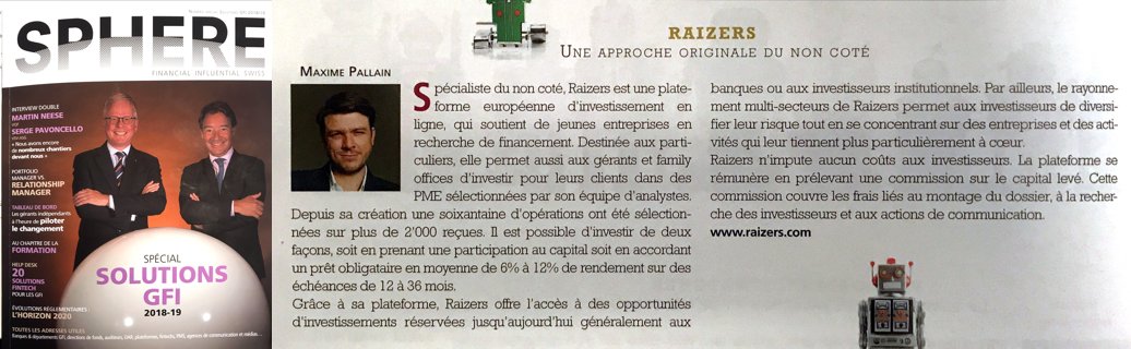 maximepallain's tweet photo. "RT maximepallain: Raizers in Sphere this month. https://t.co/HBd7lAl08Z The Investment Circle https://t.co/PnzByCQEHP"