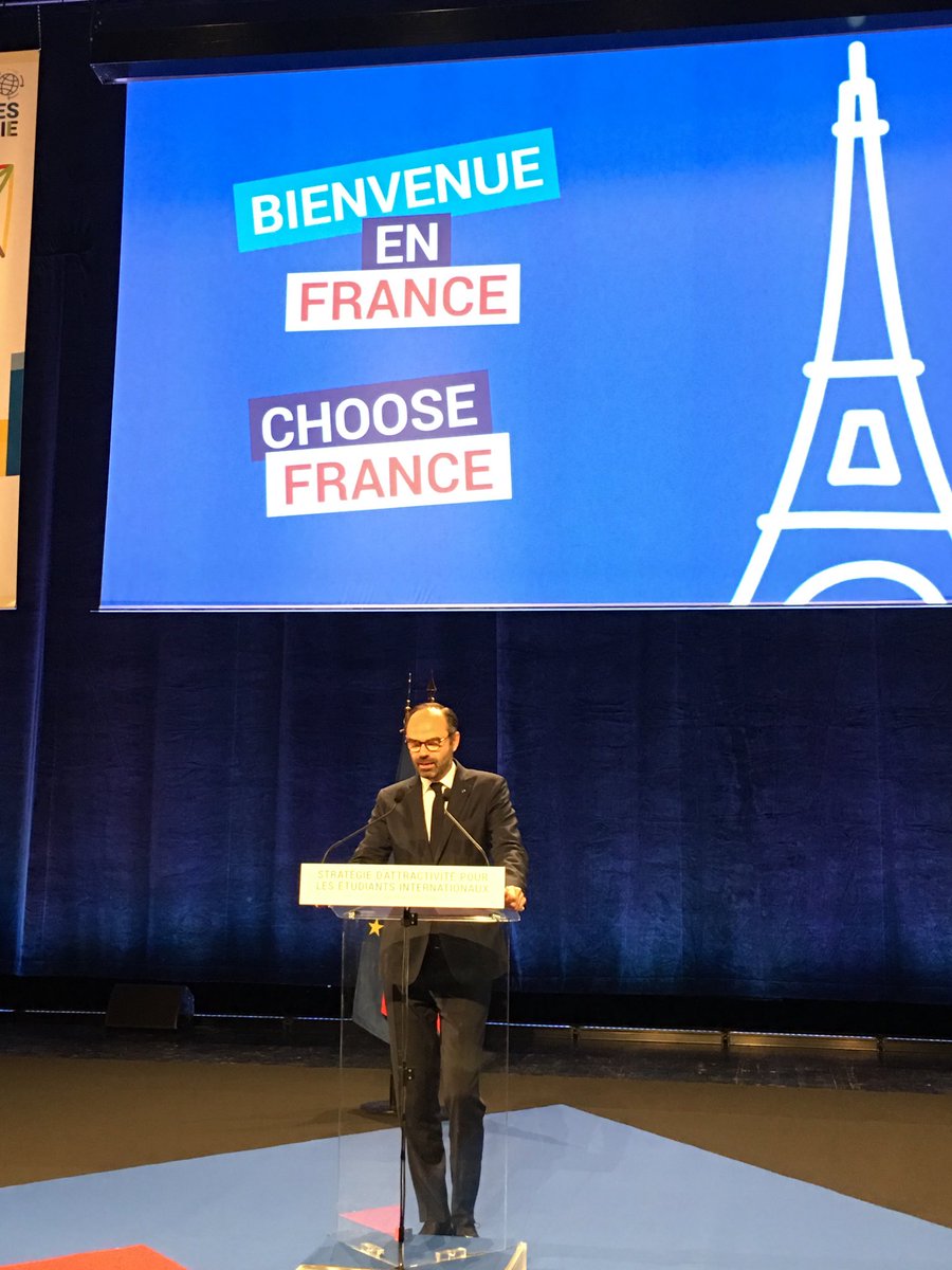 ⁦@EPhilippePM⁩ ouvre les rencontres universitaires de la francophonie ⁦<a href="/CampusFrance/">Campus France</a>⁩ et @AUF et annonce la stratégie BIENVENUE EN FRANCE. La ⁦<a href="/ciup_fr/">Cité internationale universitaire de Paris</a>⁩ y contribue !