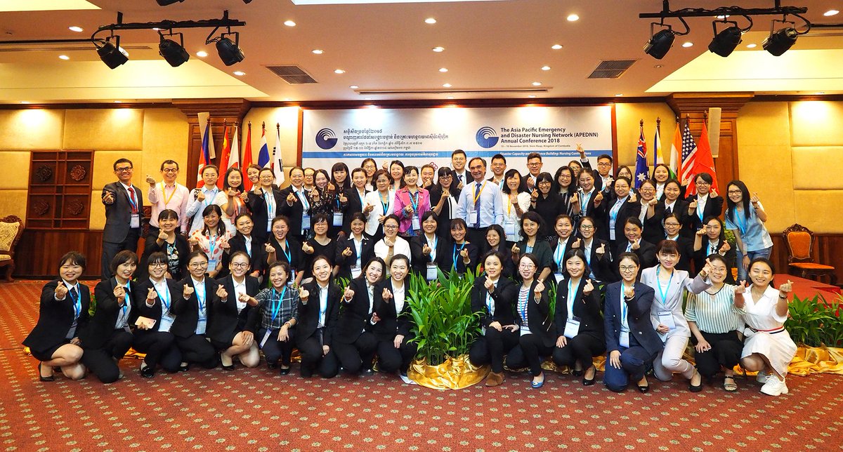 PolyU_Nursing's tweet photo. As the Co-Secretariat of APEDNN, the School and the Faculty of Nursing, Mahidol University, Thailand, jointly organised the Asia-Pacific Emergency and Disaster Nursing Network (#APEDNN) Annual Conference 2018, on 15 to 16 November 2018, in Siem Reap, Cambodia. https://t.co/JemarsOupT