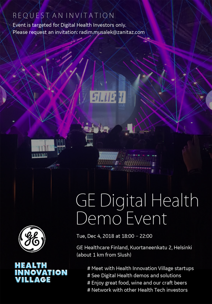 healthinnovlge's tweet photo. What's Happening? Well, a lot the within #health industry-but next BIG thing is @SlushHQ. We are again organizing the side event for #DigitalHealth investors-apply for an invite: https://t.co/Ywom4KUzXl #slush18 #HealthVillage https://t.co/hrkvH1tzky