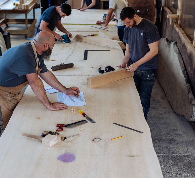 Giant Cedar slabs from the Crown Estate. Heading to an upcoming office project. 

foresttohome.com