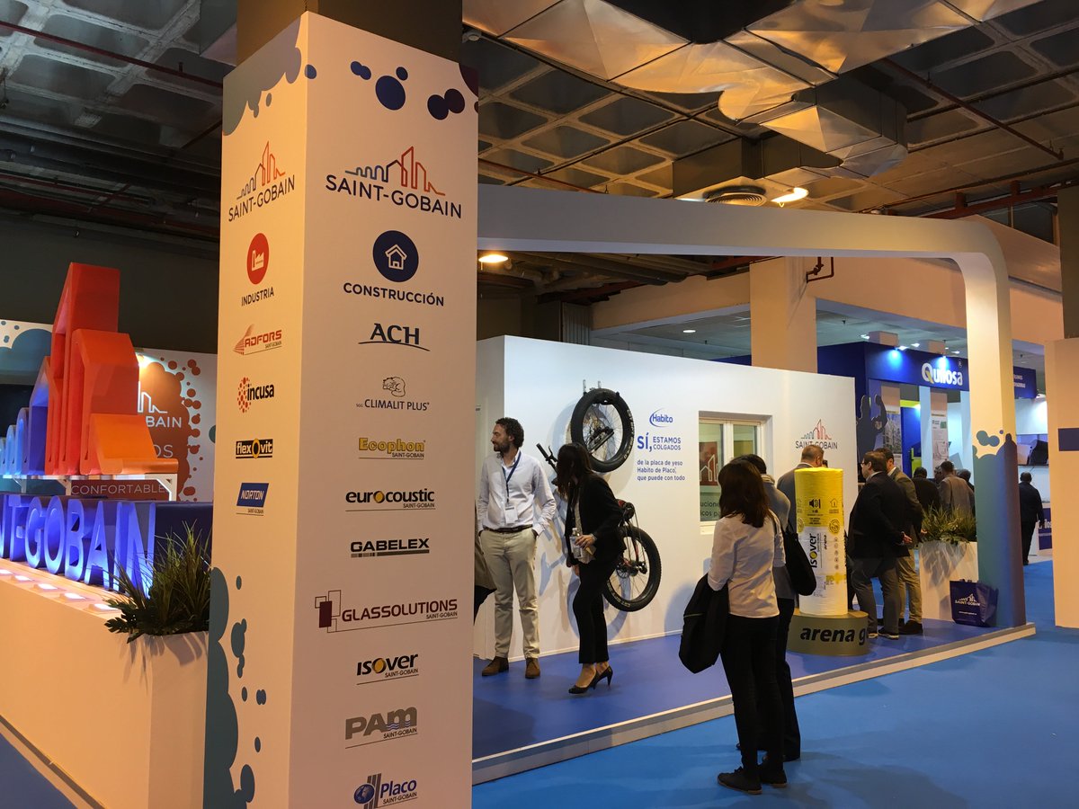 PanelesACH's tweet photo. La semana pasada se celebró Construtec en @feriademadrid y nuestros compañeros de @SaintGobainES estuvieron con su propio stand. 

Si tú también estuviste, ¡cuéntanoslo! 

#SGConstrutec18 #Ifema #SaintGobain #Climalit @ISOVERes #Placo #Weber #Construtec #Construtec18 https://t.co/QhMZ3xZe3a