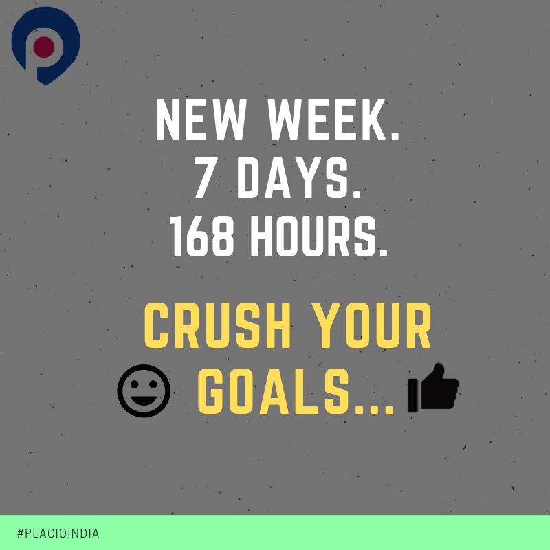 placioindia's tweet photo. A motivational thought to keep you motivated throughout the week !!!
#MondayMotivation #Monday #Placio #StudentHousing #CorporateHousing#StudentStayRedefined #DelhiNCR #Indore #Lucknow https://t.co/l4xBfCiwG2