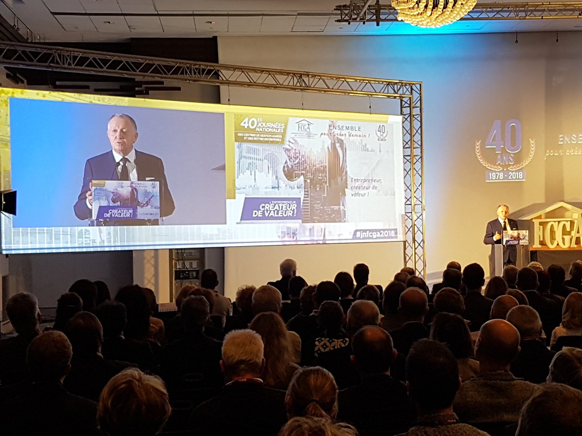 FederationCGA's tweet photo. Conference de @JM_Aulas. La competition sportive doit s'ancrer dans un contexte social, recherche de compétences, prospective des emplois de demain. Cela au-delà même du football.  #jnfcga2018 https://t.co/YEijJyrowm