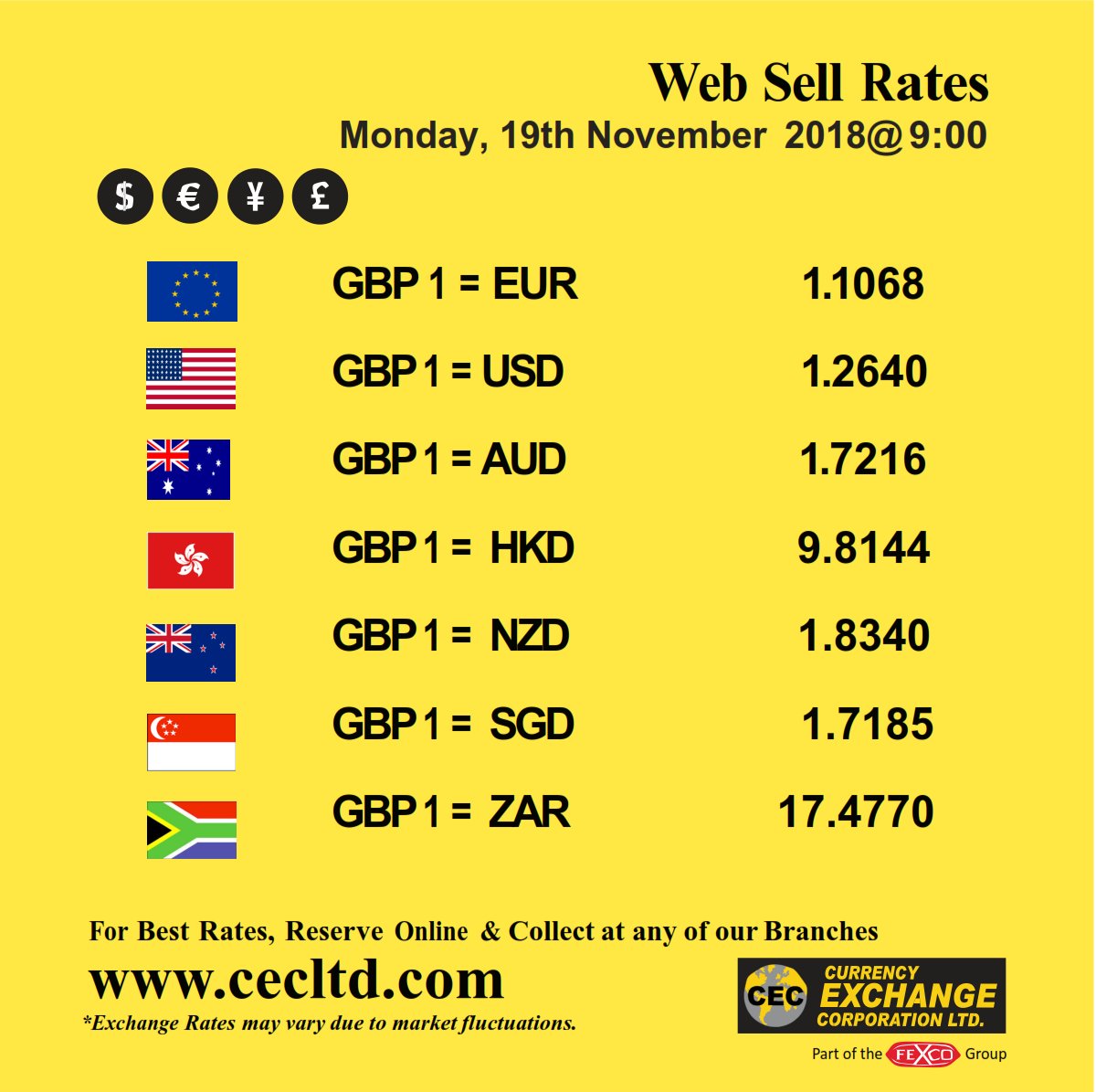 CECLTD21's tweet photo. For the best travel money exchange rates in town, visit our website https://t.co/hzLYEiS6YV https://t.co/Zr8JLE1hi1