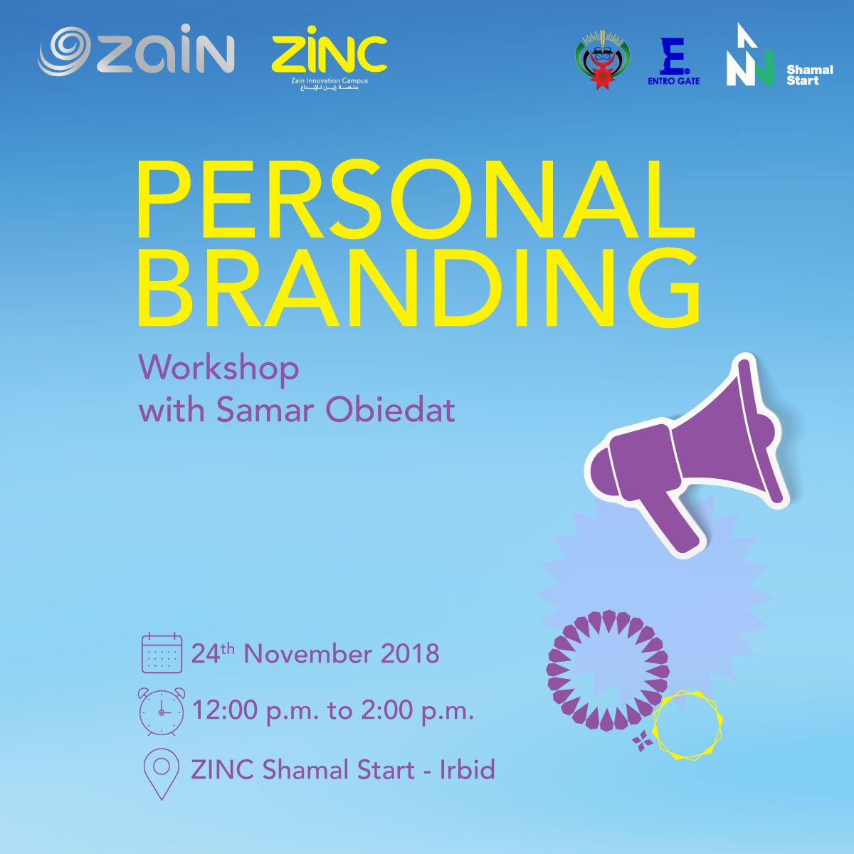 ZINCJordan's tweet photo. هل شعرت يوماً بأنك تمتلك المهارات والقدرات لكنك تفتقر لإظهار نفسك وعرض هذه القدرات أمام المسؤولين والشركات للوصول إلى الفرص المتاحة؟
انضموا إلينا في ورشة عمل تحت عنوان"التسويق الذاتي"
https://t.co/u4zBW3eBXw
السبت 24-11-2018
12-2
زينك-شمال ستارت
💢المواصلات مؤمنة.
#ZINCSS https://t.co/ql87DiXRbV