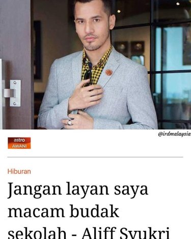OngSea1's tweet photo. PENAJA utama Gegar Vaganza musim kelima, Datuk Seri Aliff Syukri pada malam tadi meluahkan perasaan kecewa di Instagramnya kalau dia di treat macam budak sekolah. https://t.co/sYF4UO2tI2