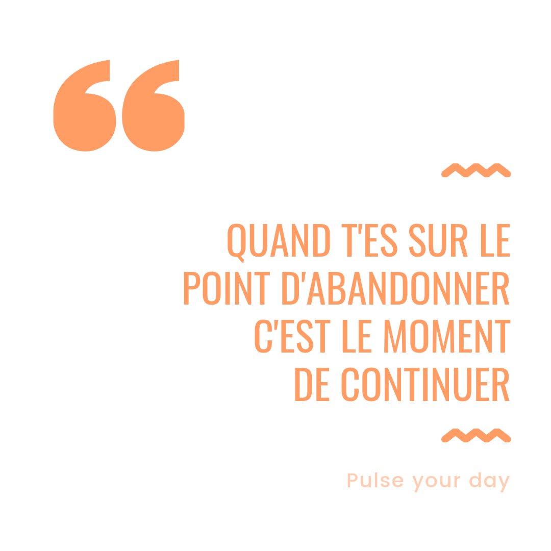 Mets les doutes de côté et fonce ! 
#MondayMotivation #pulseyourday