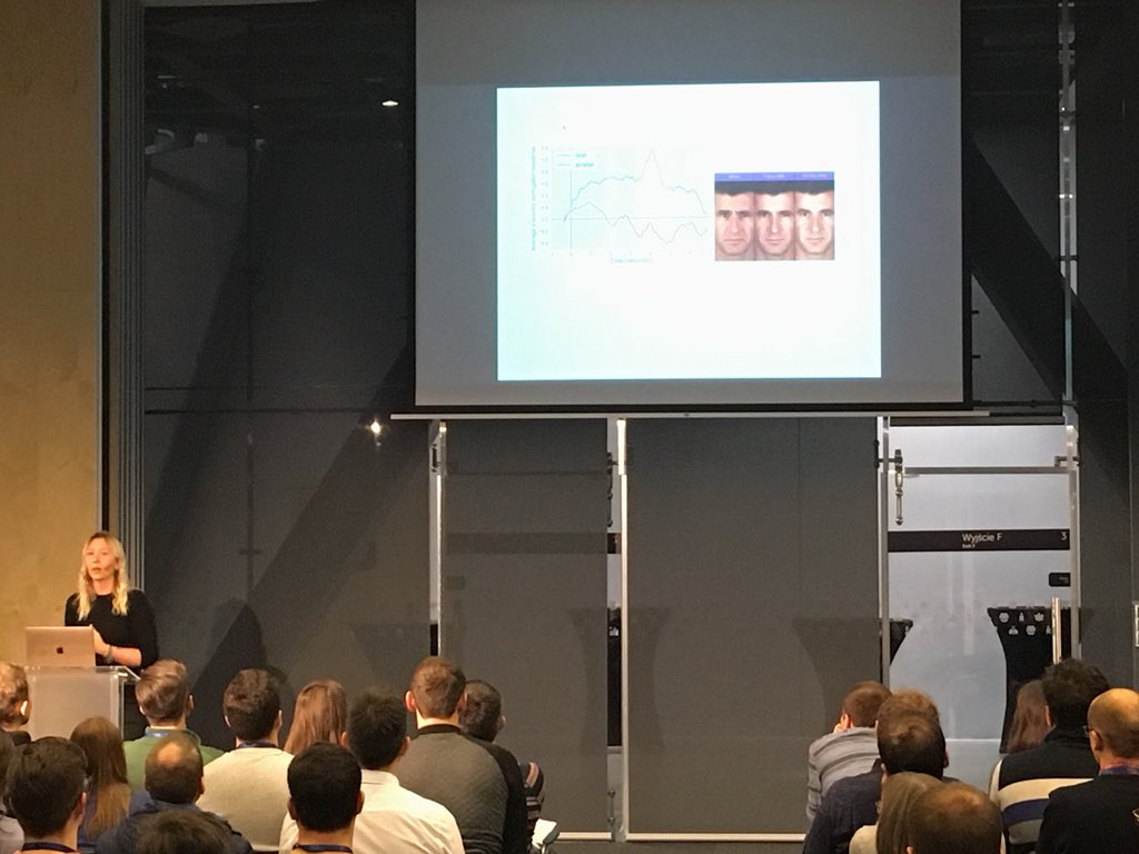 pmigdal's tweet photo. #PyDataWAW is on!
The very first talk: @Przegaa on the uncanny valley and chatbots. https://t.co/G3ulYlwnVT