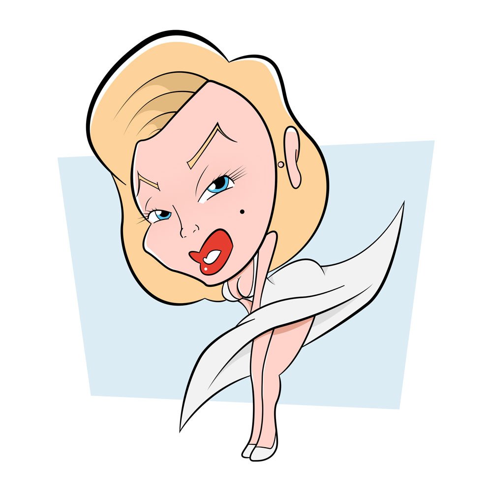 Marilyn Monroe #caricatura #caricature #marilyn #monroe #marilynmonroe  #model #actress #singer #atriz #cantora #modelo #hollywood #woman #sexy  #sexywoman #desenho #design #ilustracao #illustration #draw #drawing  #instaart #artevisual #visualart #art, image size:1000x1000
