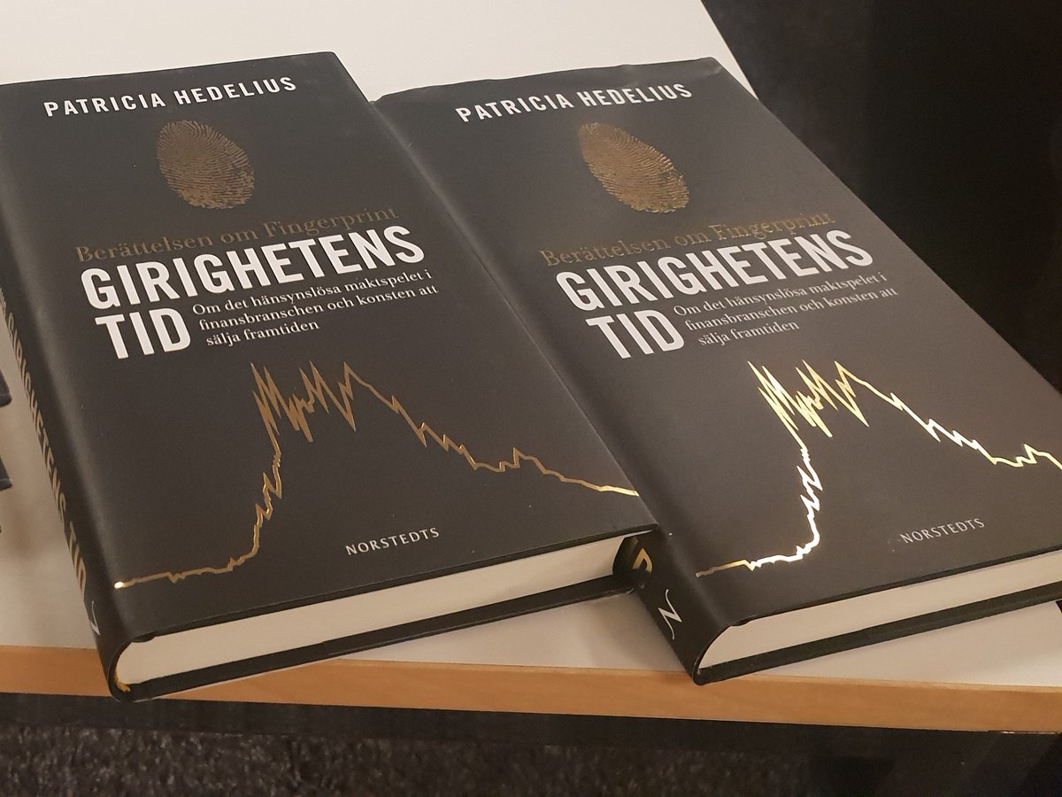 Vi har två signerade ex av <a href="/PHedelius/">Patricia Hedelius</a> bok "Girighetens Tid" som handlar om #FingerprintCards 

Alla som retweetar och följer oss här på @TradeCMC deltar i utlottningen av dessa böcker. Vi meddelar om vinnarna på fredag den 23 november kl 12:00