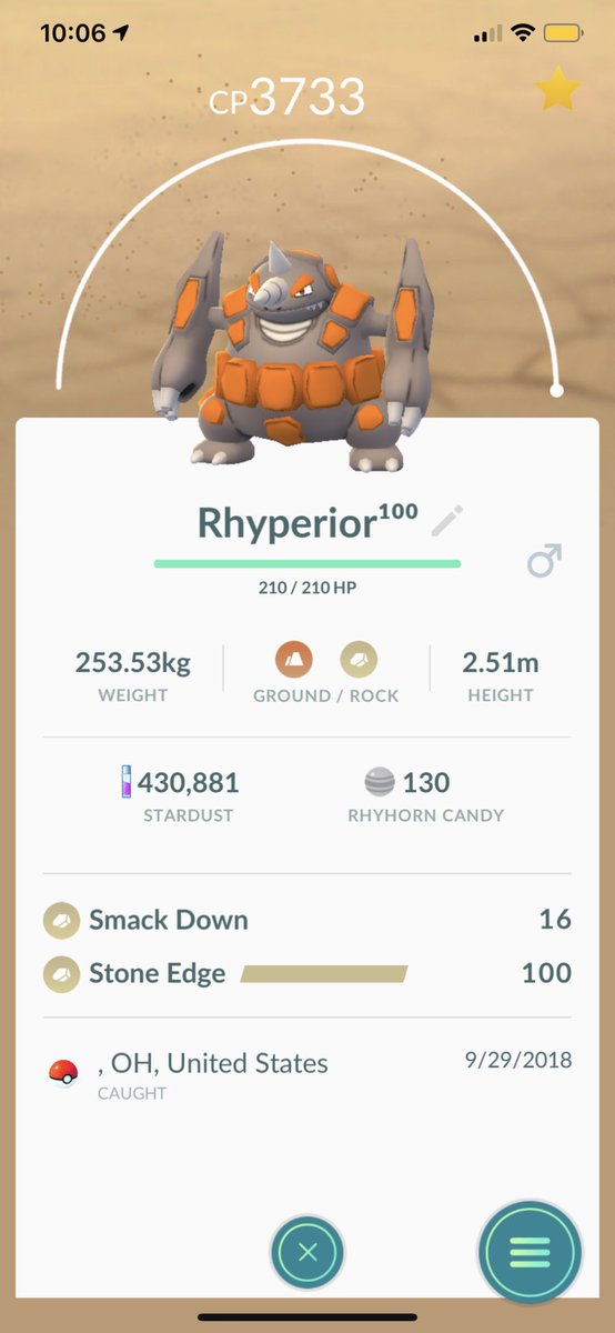 mattymatt5's tweet photo. @PokemonGo_Radio living my best hundo life. #SinnohStone #Gen4 #PokemonGoRadio probably my #COTW https://t.co/ysIEnkCE6i