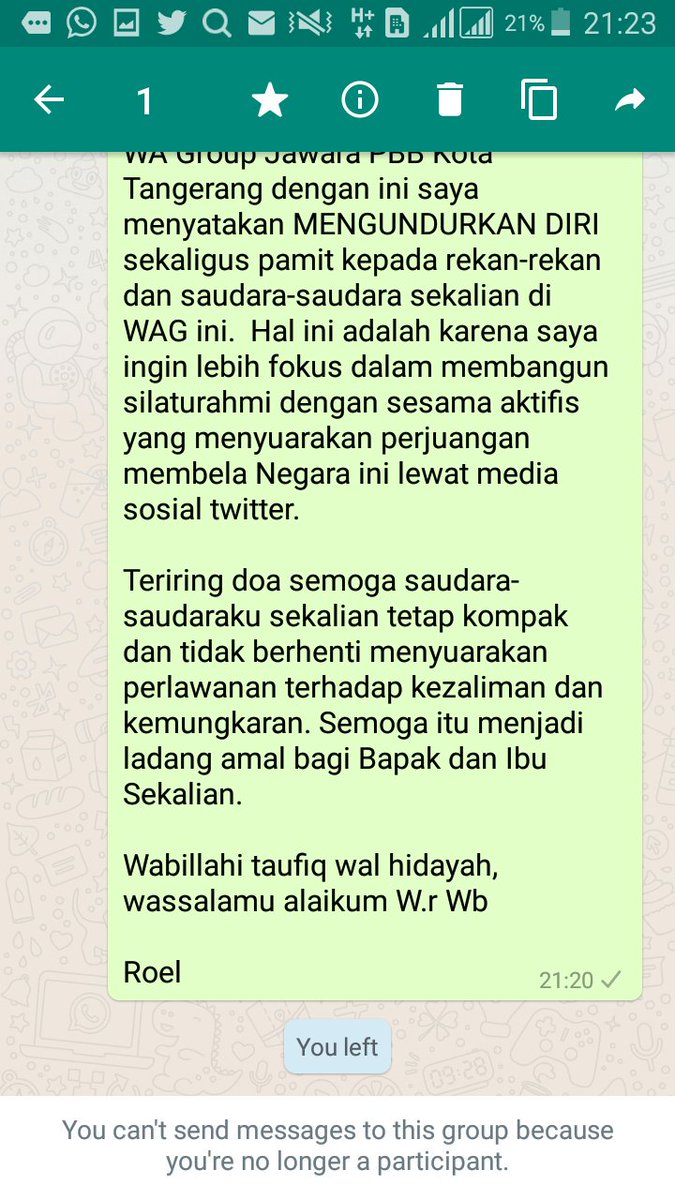 Kata Kata Pamitan Dari Grup Wa